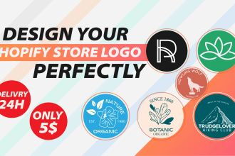 design amazon store, shopify and ecommerce business logo