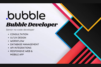 be your bubble io developer and build bubble app bubble websites