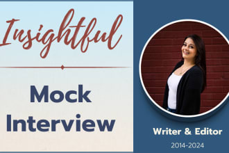 conduct a tailored mock interview