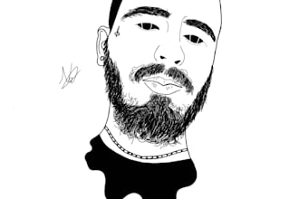make you an portrait in black and white