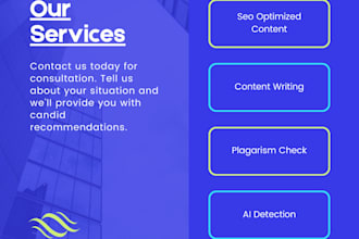 be your web content writer SEO optimized and blog writer