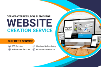 design a fast generatepress pro, divi, astra storefront woocommerce theme
