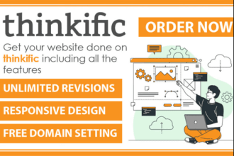 build your teachable thinkific or  kajabi course website