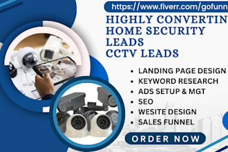 generate cctv leads alarm system leads home security leads smart home leads