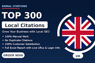 list your business in 300 uk local citations and directories