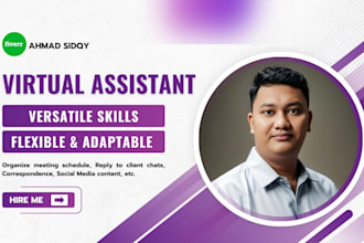 assist with web research, data entry, and admin support