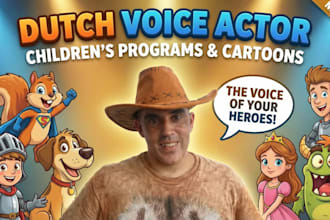 be your dutch voiceover for cartoon animation character