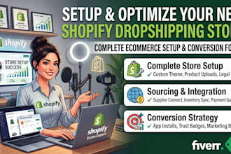 setup shopify dropshipping store