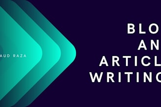 write a blog and article for you