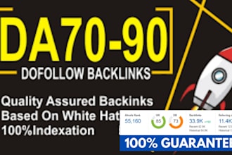 create high DR 70 to 90 plus seo unique dofollow backlinks