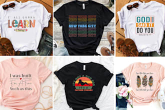 design custom typography t shirt