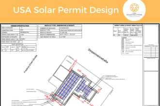 create pv permit solar permit plans on autocad for any project