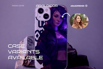 a gift iphone case with a portrait of you or your friend