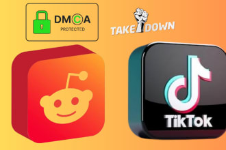 report and remove the infringing content on reddit and tiktok under dmca