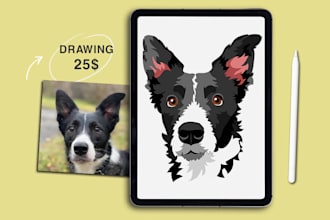 draw a pet portrait, animal drawing
