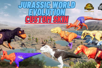 create custom jurassic world evolution dinosaur skins super heros