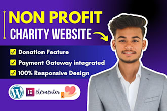 build a nonprofit website, ngo, donation and charity website