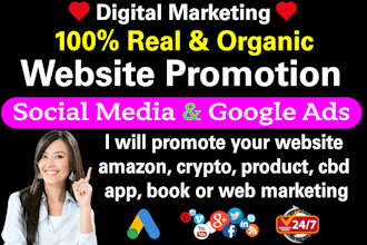 promote website, business, crypto, book, blog, cbd, product or link marketing
