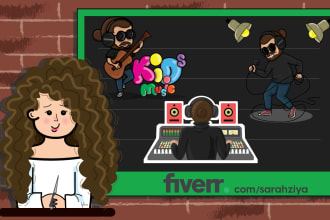 create an illustration for lofi and vintage album cover