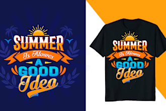 do unique custom typography t shirt design