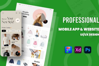 do attractive mobile app ui ux design or website ui design