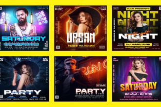 design birthday flyer, party flyer, event flyer, creative party flyer