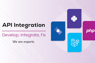 do api integration, fixes and develop complex apis