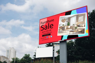 create a real estate bill board design or banner design