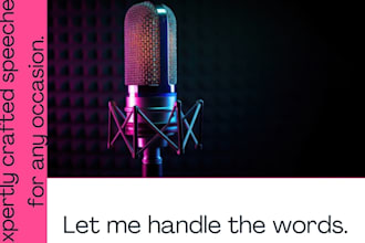 write powerful, convincing speech for every occasion in 24hours
