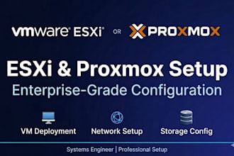install, deploy, and configure vmware esxi or proxmox ve for your server