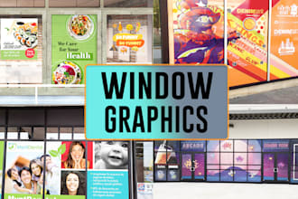 design amazing shopfront, window graphics, storefront design in just 15 dollars