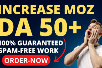 increase moz domain authority da 50 plus