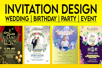 make wedding card, birthday or invitation design