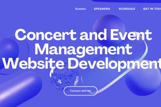 make website for event, concert planning  management