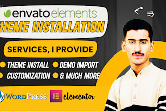 urgently install and customize themeforest envato wordpress theme