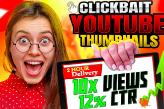 design professional and amazing youtube thumbnail for your videos
