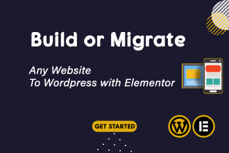 build or migrate any website to wordpress website