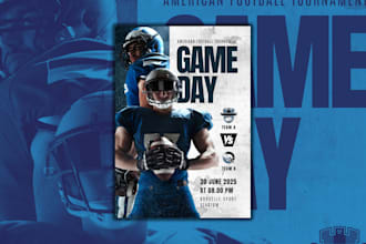 design stunning sports event posters  game day flyers