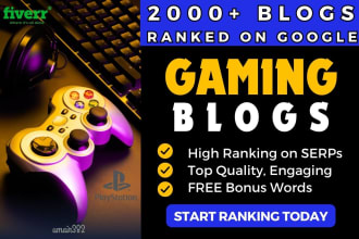write expert SEO esports, gaming or tech articles and blog posts in 24 hours