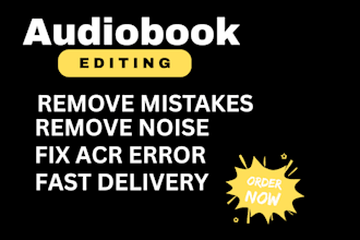 do edit, and master your audiobook to meet acx standards