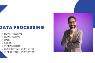 do statistic and qualitative data analysis and processing