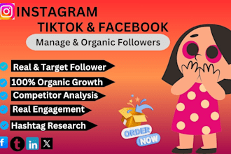 super fast organic facebook tiktok instagram growth followers and engagement