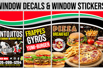 do custom window decals, storefront signs, and vinyl shopfront stickers