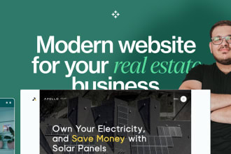 create modern real estate website for your business