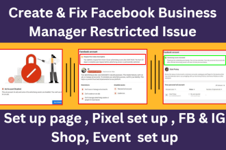 create and fix facebook business manager and ads account