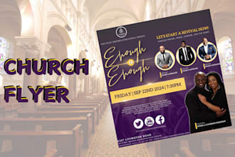 design professional business flyer, church flyer