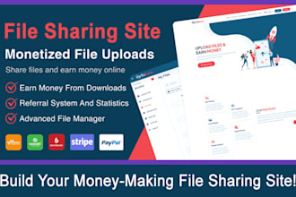create profitable file sharing website