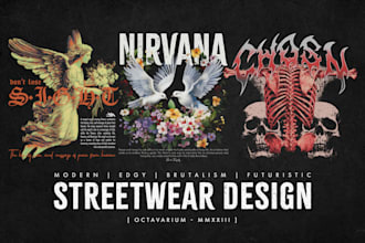 create modern streetwear tshirt designs for your brand
