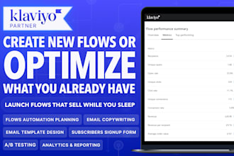 setup and optimize email marketing flows in klaviyo for your ecommerce brand