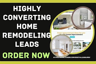 generate home remodeling leads kitchen bathroom construction contractor website